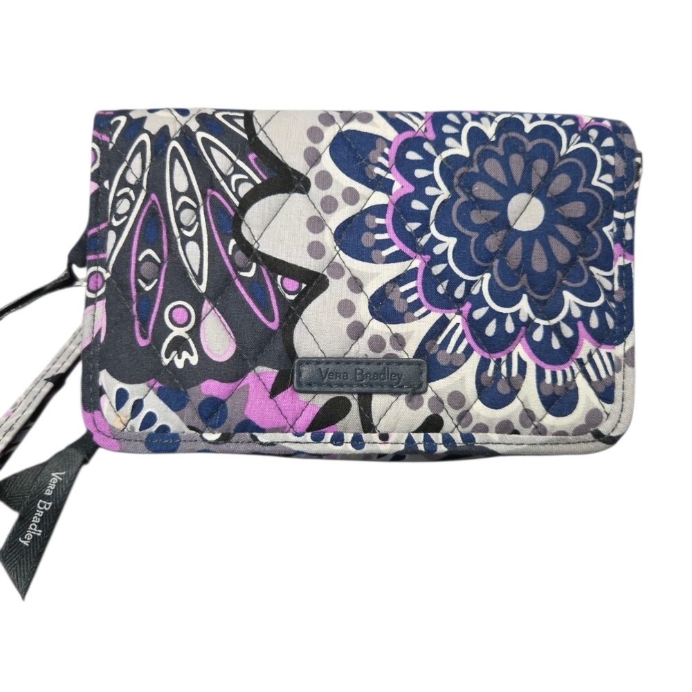 Vera Bradley "Mimosa Medallion" RFID Quilted Crossbody Wristlet